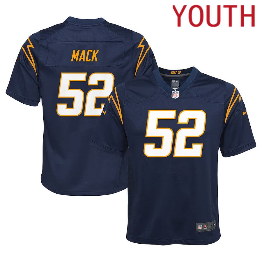 Youth Los Angeles Chargers #52 Khalil Mack Nike Navy Alternate Game NFL Jersey->women nfl jersey->Women Jersey